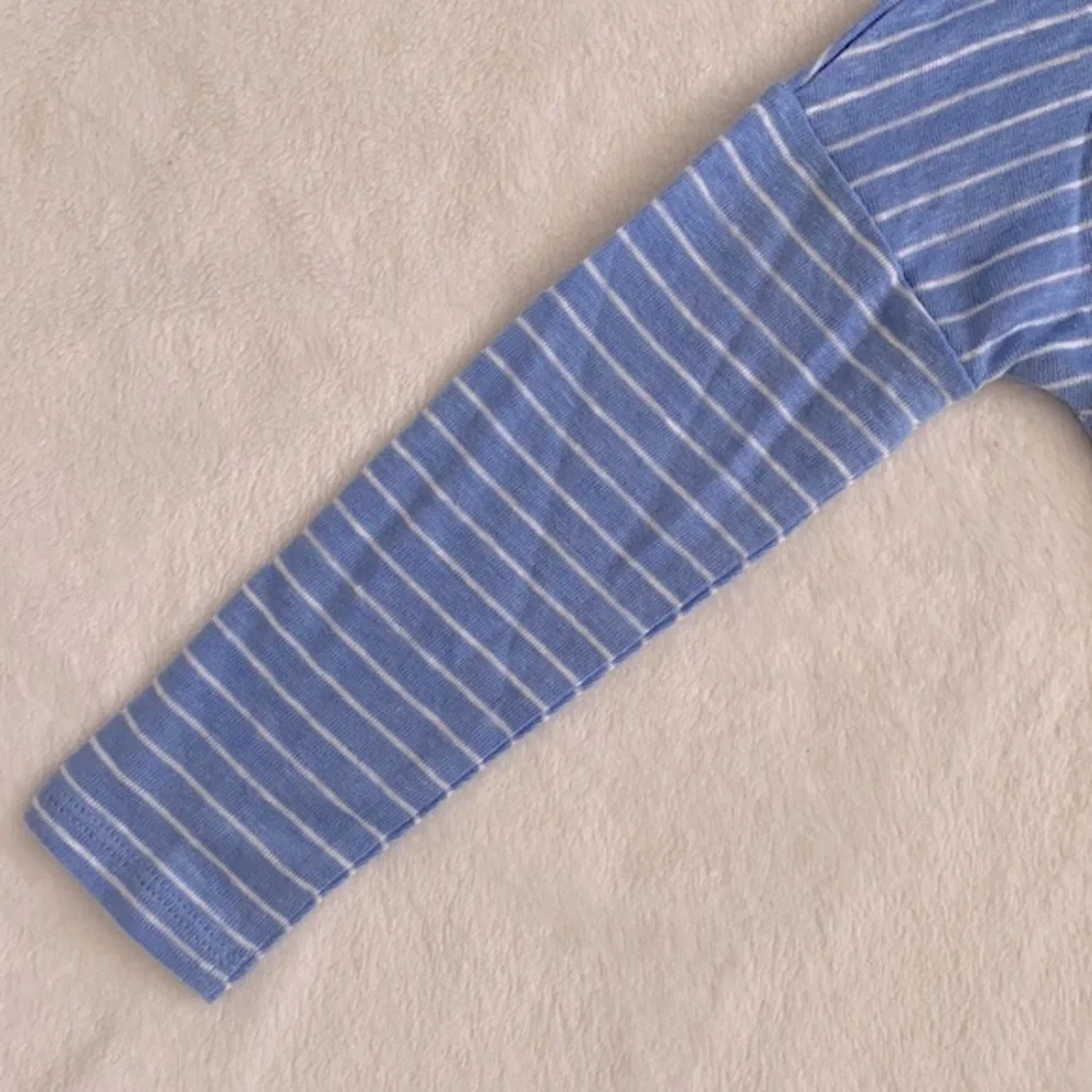 Vince | Linen Striped Long Sleeve Boxy Fit Shirt VNBXG0367 Blue/White (4) - Picture 13 of 15